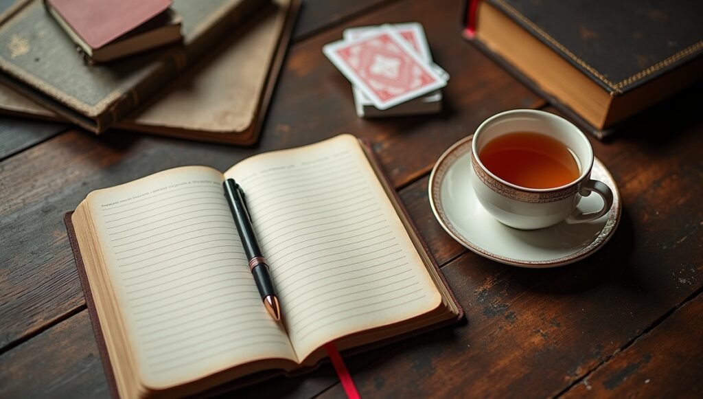 A collection of offline activities like journaling and reading, perfect for a digital detox.